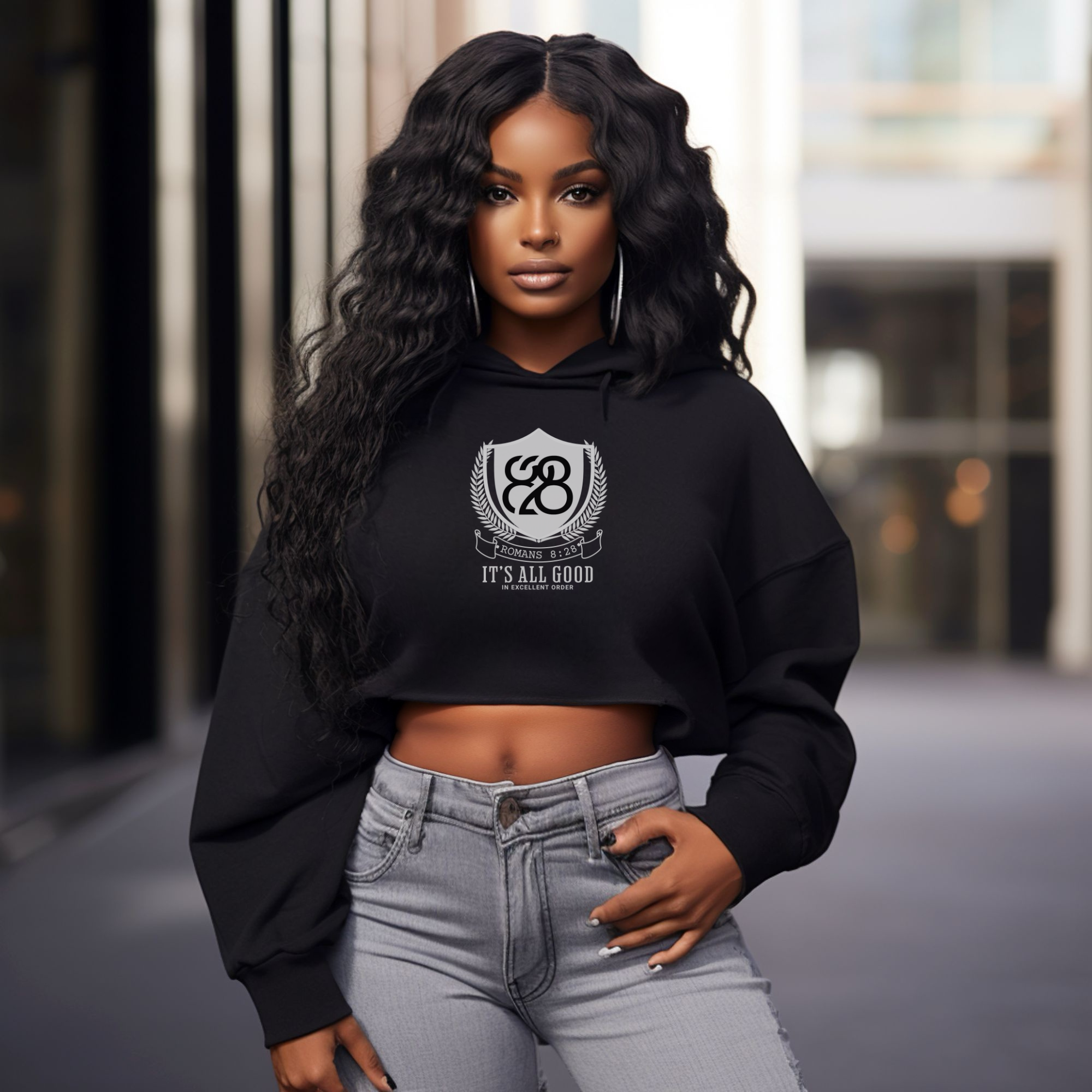828 It's All Good Women's Cropped Hoodie