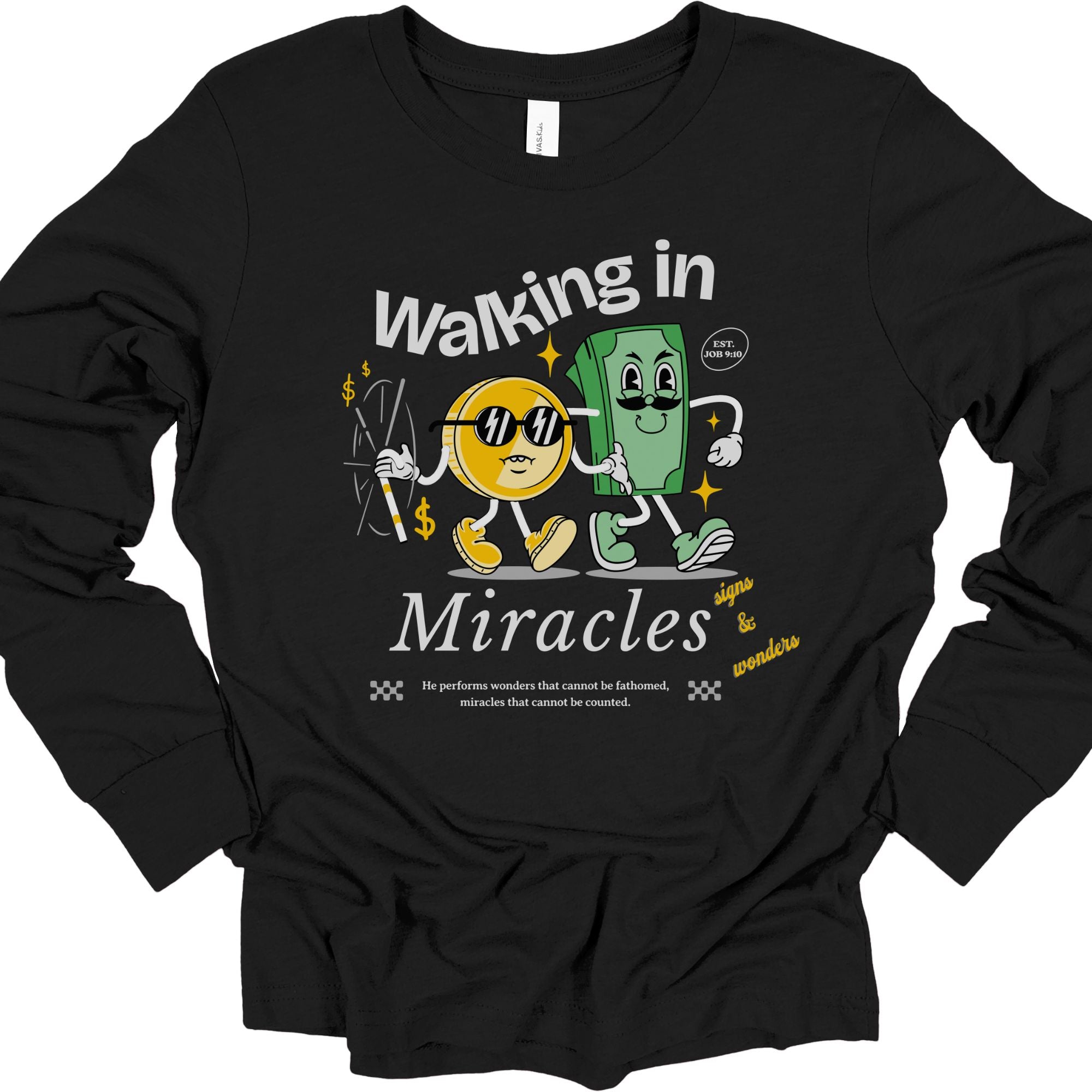 Walking in Miracles Youth Long Sleeve Tee