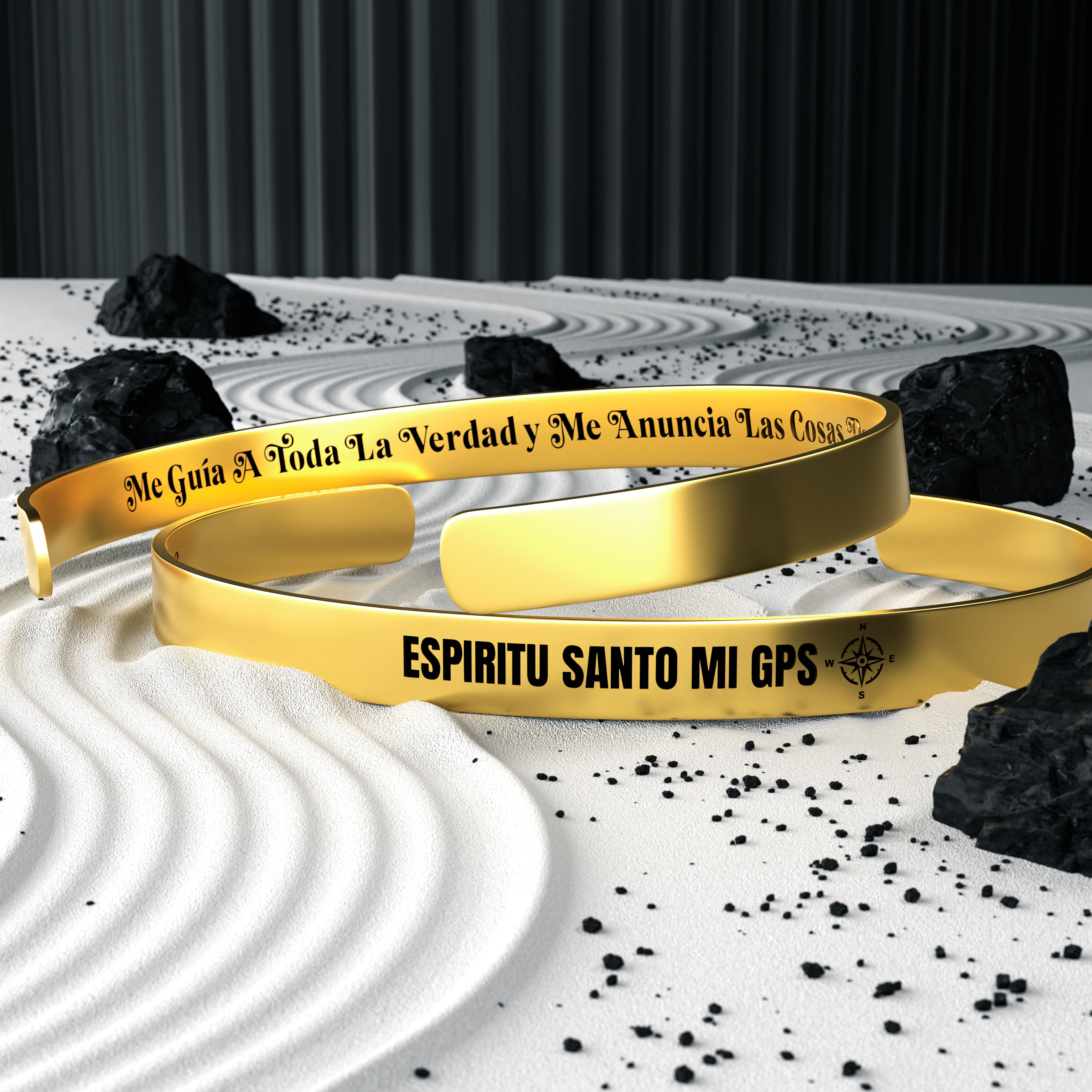 Espíritu Santo Mi GPS Luxury Cuff Bracelet | Gold, Silver, Rose Gold
