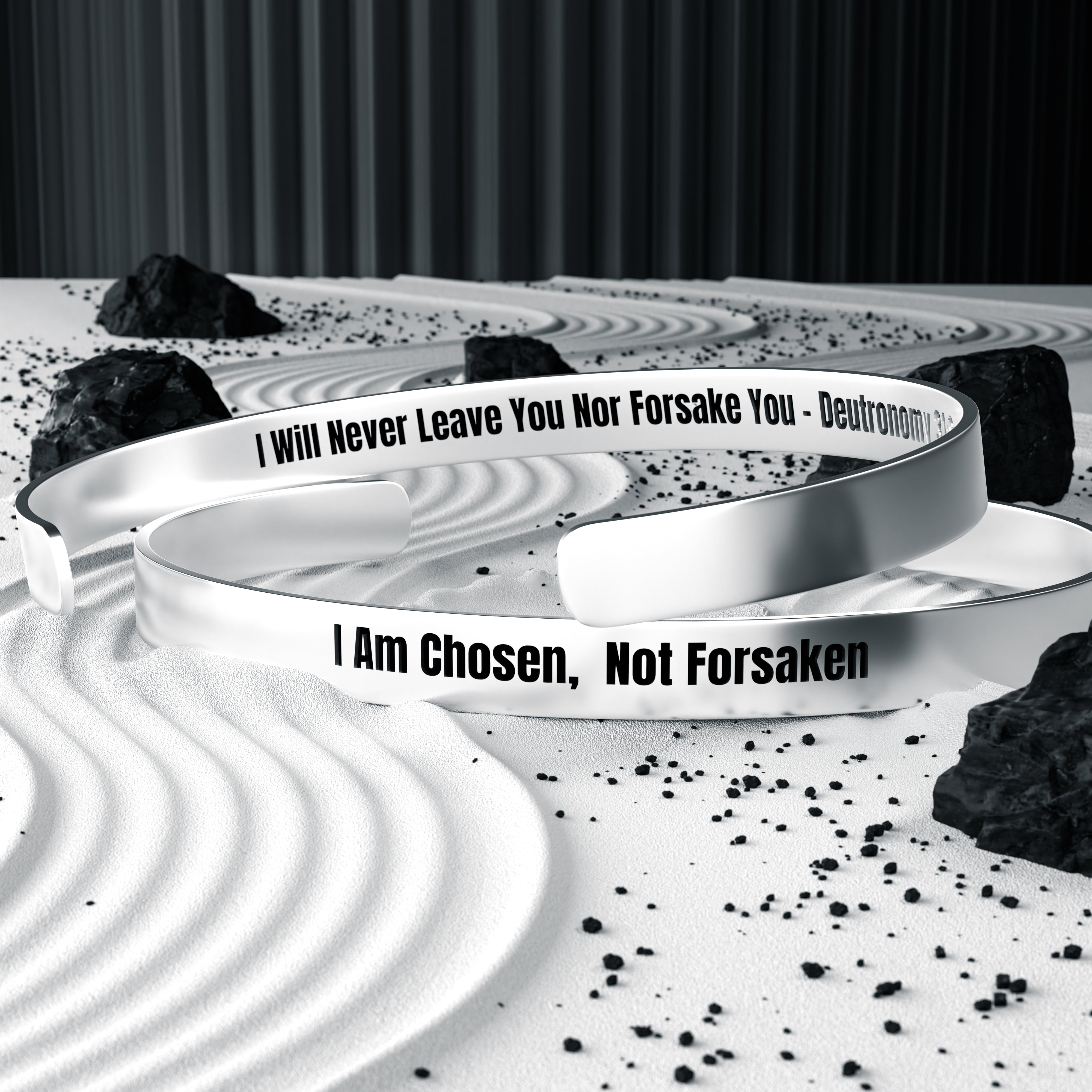 I Am Chosen, Not Forsaken Luxury Cuff Bracelet | Gold, Silver, Rose Gold