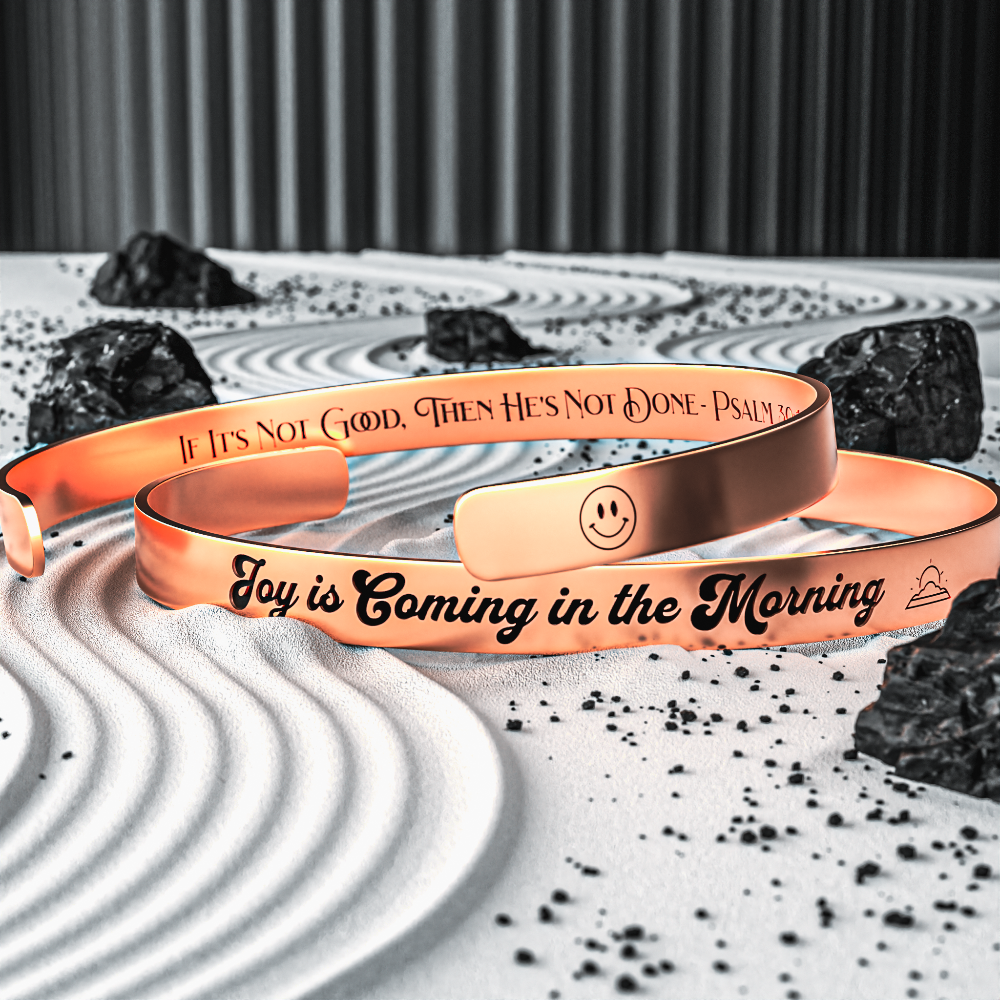 Joy Is Coming In The Morning Luxury Cuff Bracelet | Gold, Silver, Rose Gold