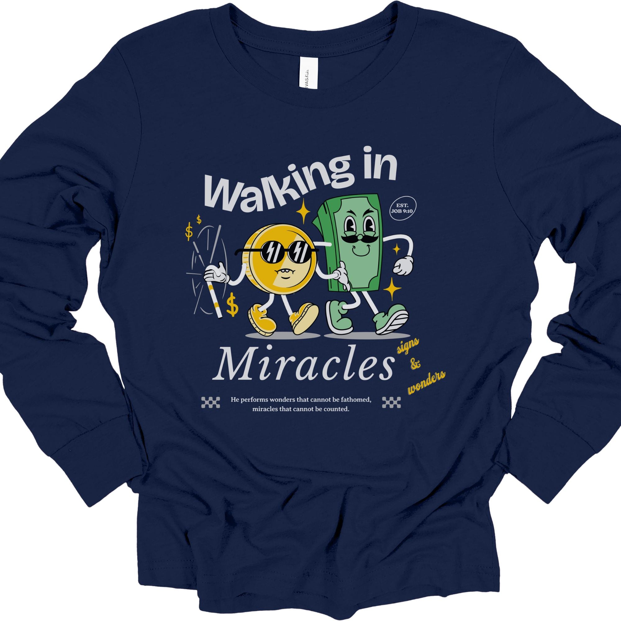 Walking in Miracles Youth Long Sleeve Tee