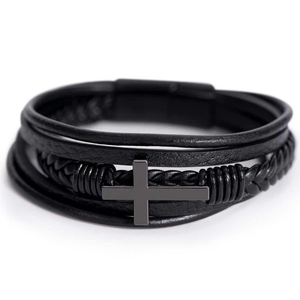 Warrior of Faith Men's Cross Bracelet