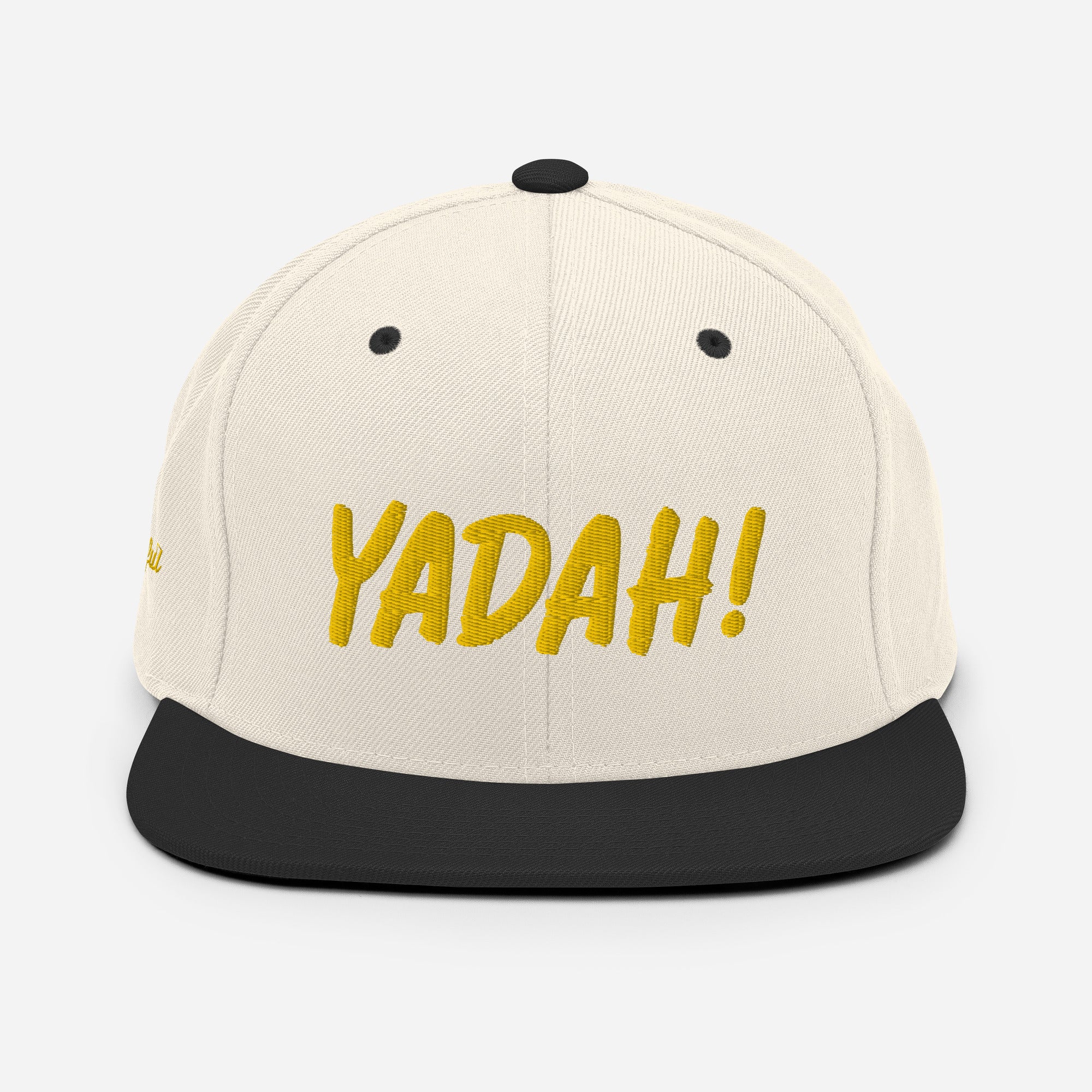 Yadah Embroidered Snapback Baseball Hat - Gold