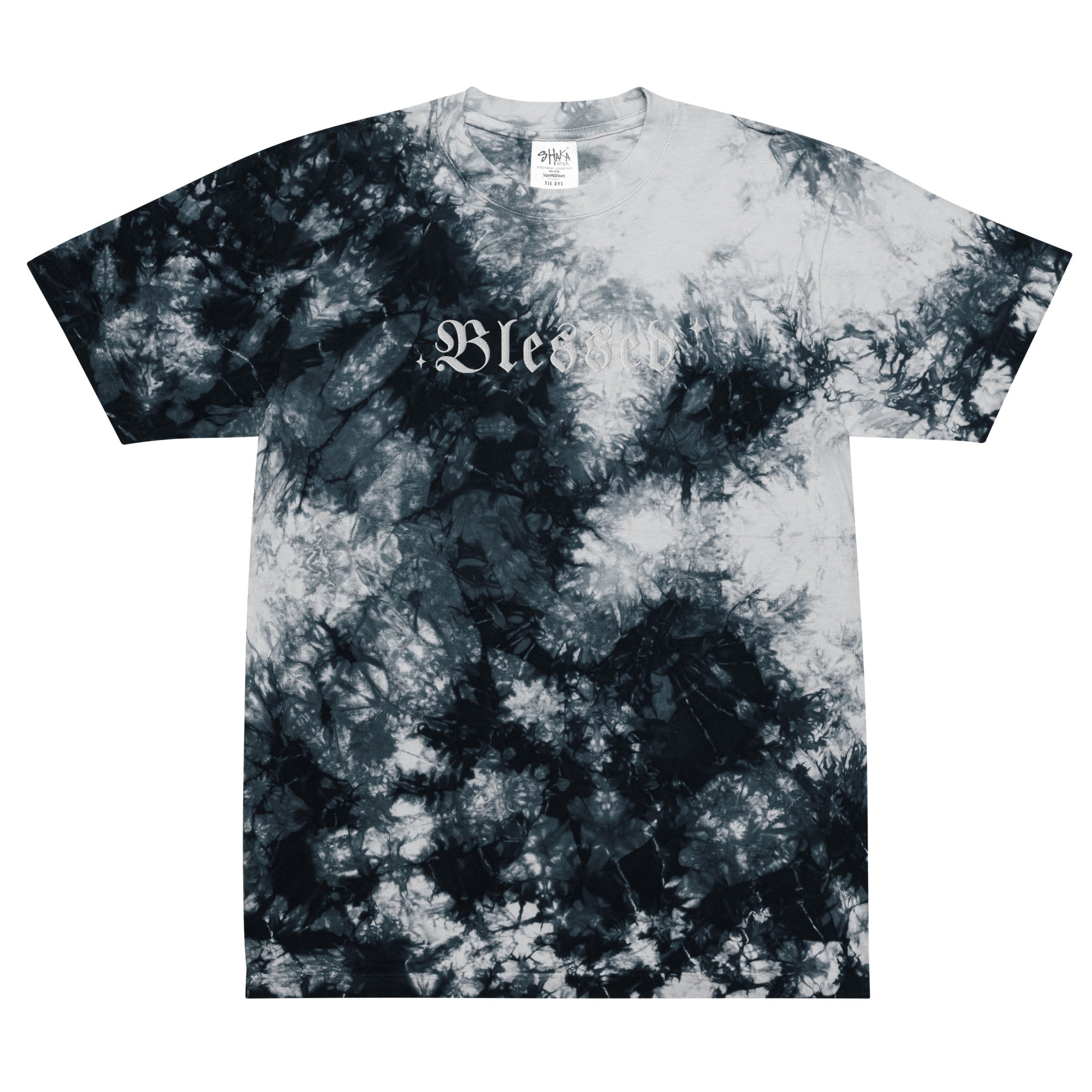 Blessed Oversized Tie-Dye Embroidered T-shirt