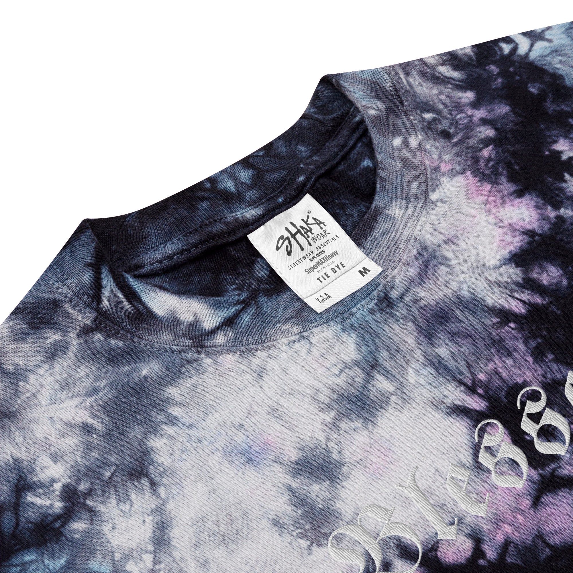 Blessed Oversized Tie-Dye Embroidered T-shirt