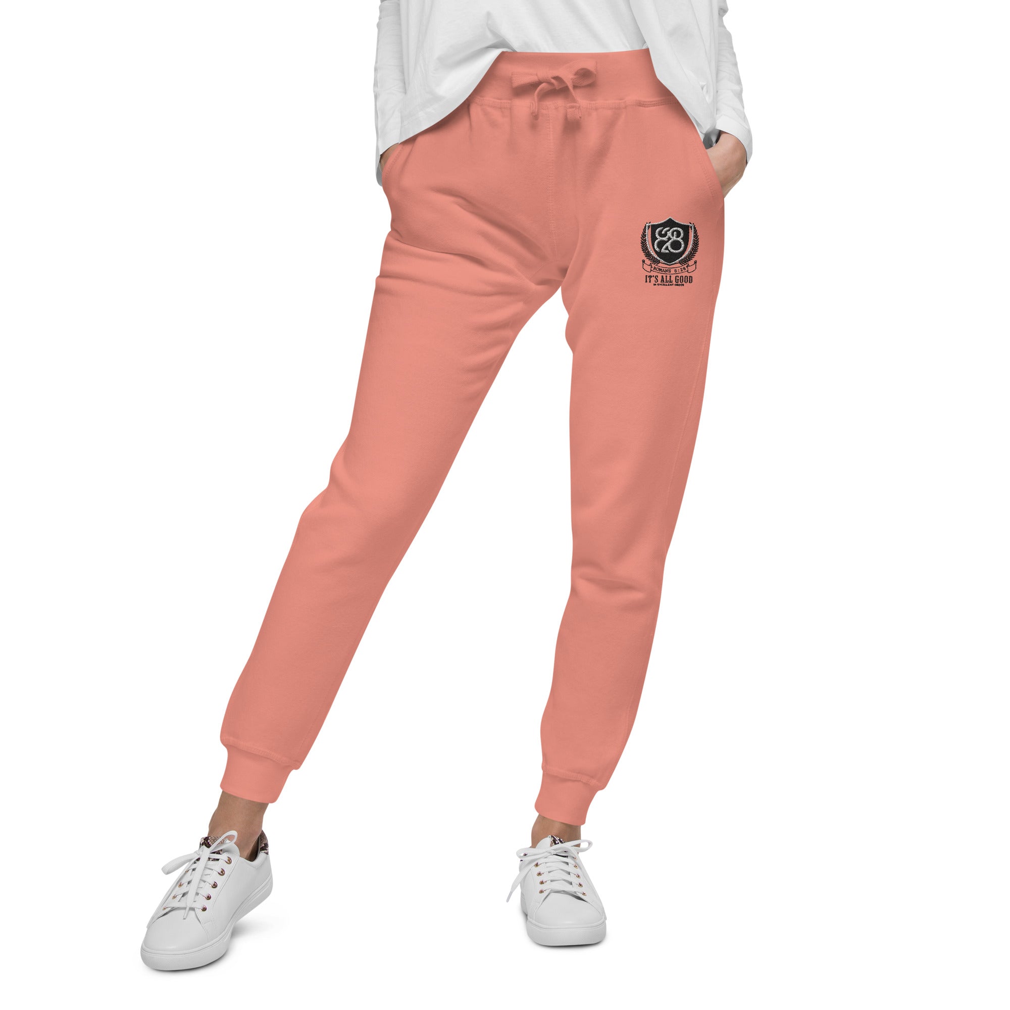 828 It's All Good Embroidered Sweatpants