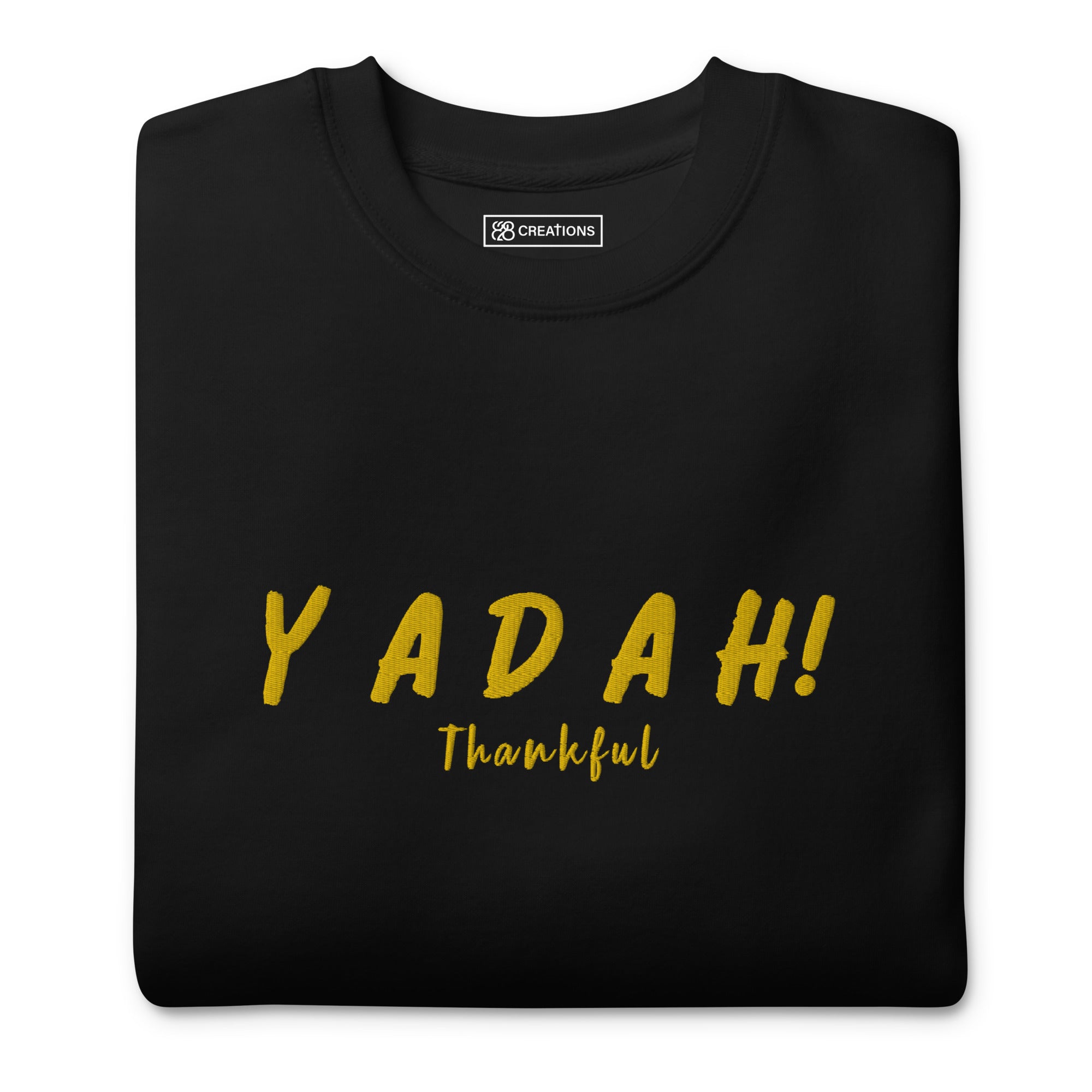 Yadah Gold and Pink Embroidered Crew Neck Sweatshirt