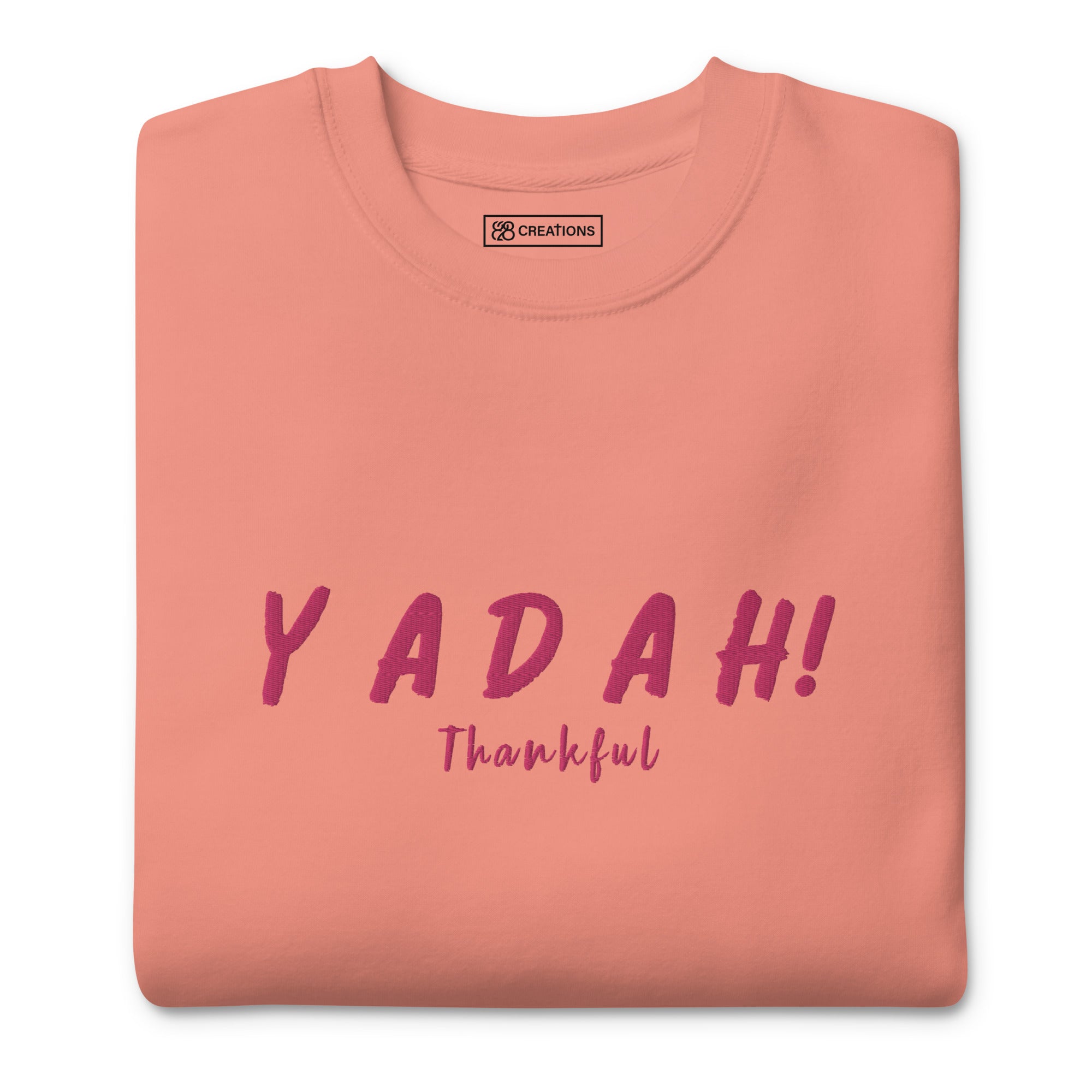 Yadah Gold and Pink Embroidered Crew Neck Sweatshirt