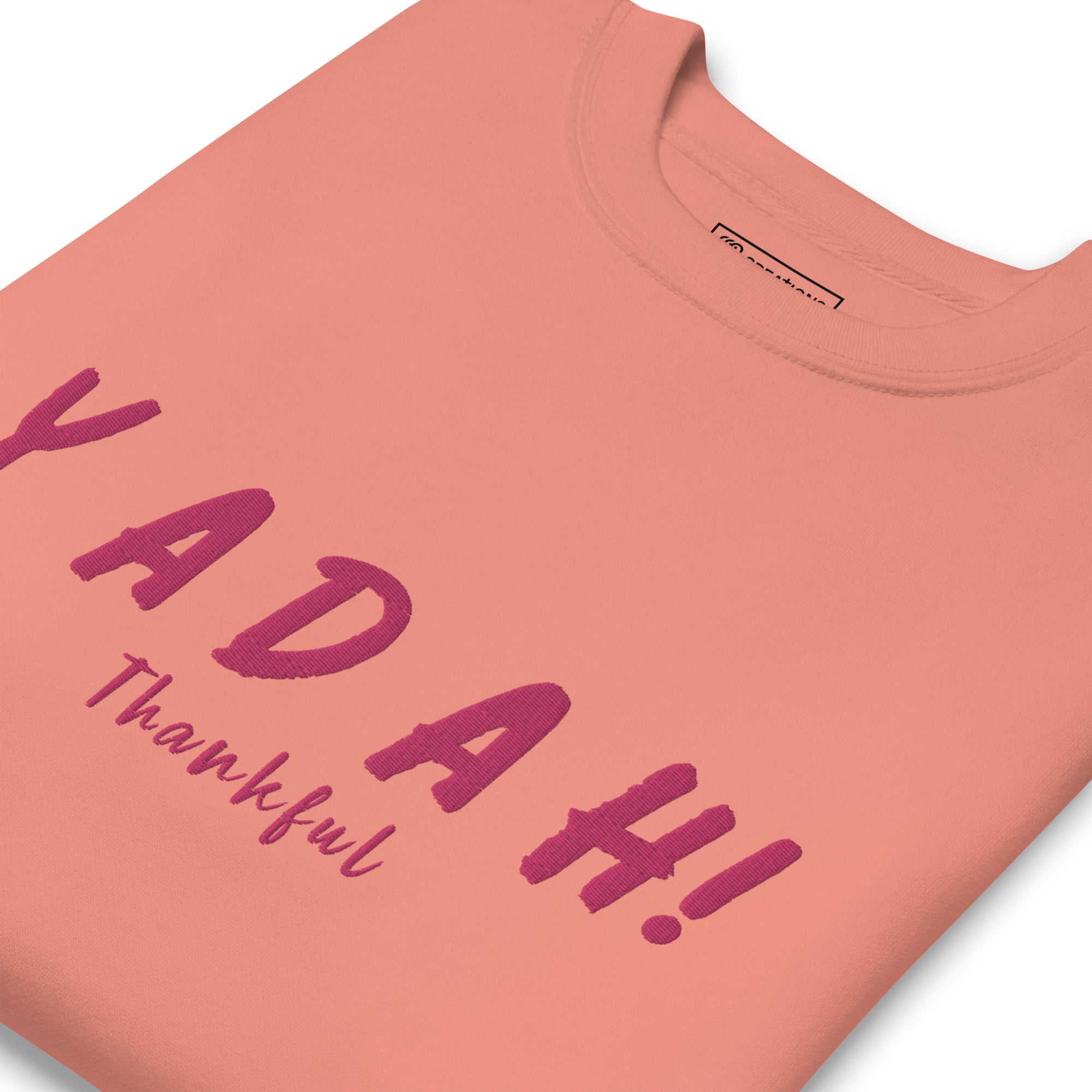 Yadah Gold and Pink Embroidered Crew Neck Sweatshirt