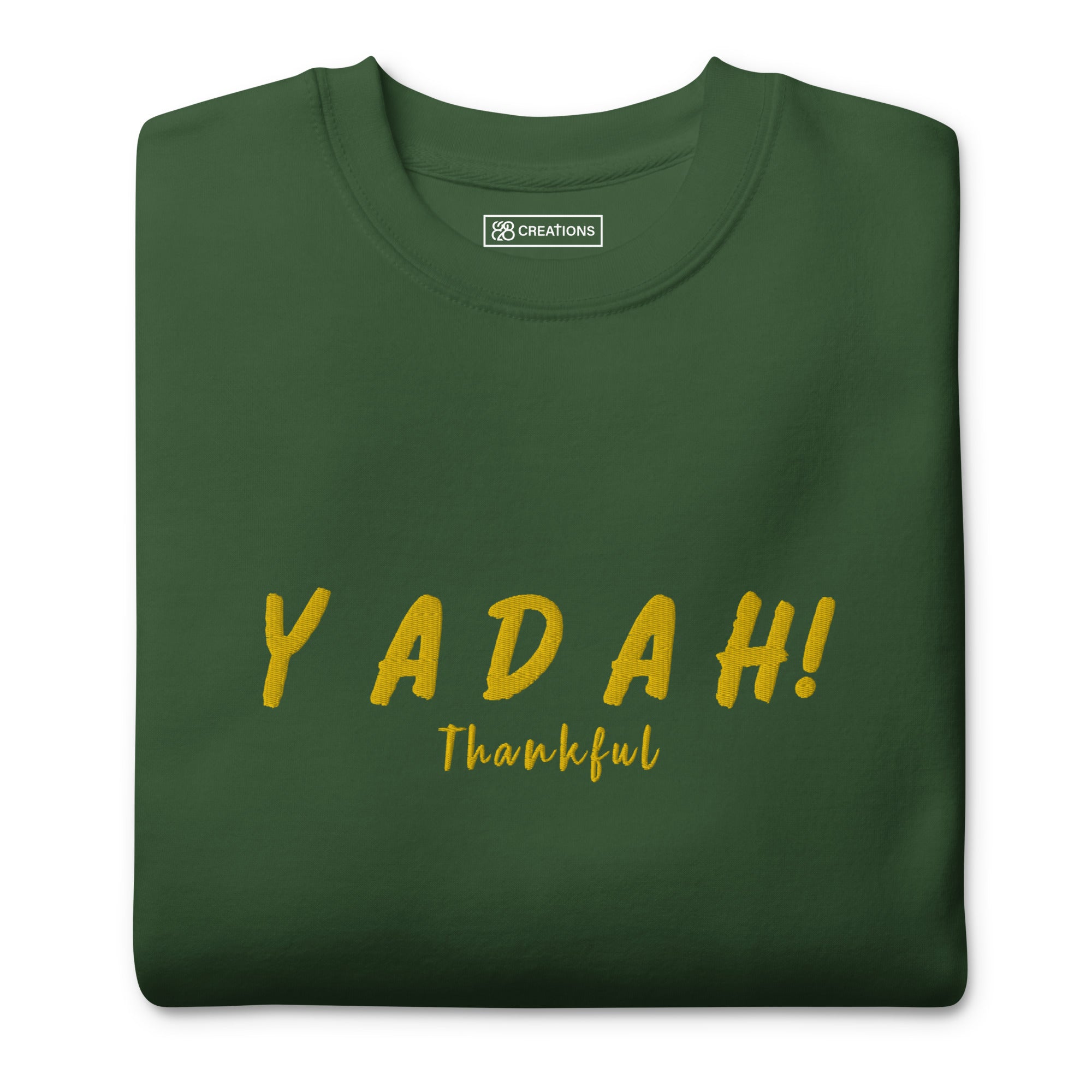 Yadah Gold and Pink Embroidered Crew Neck Sweatshirt