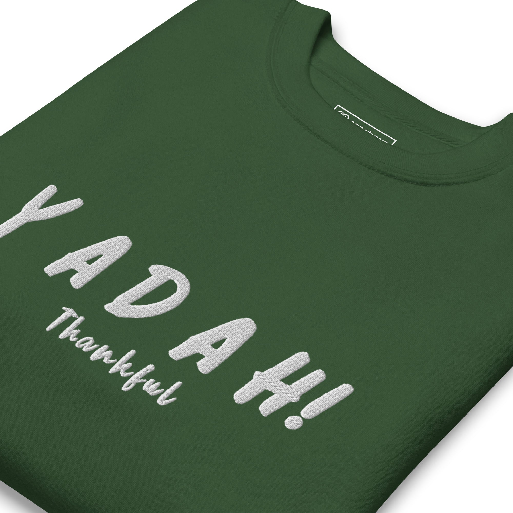 Yadah White Embroidered Crew Neck Sweatshirt