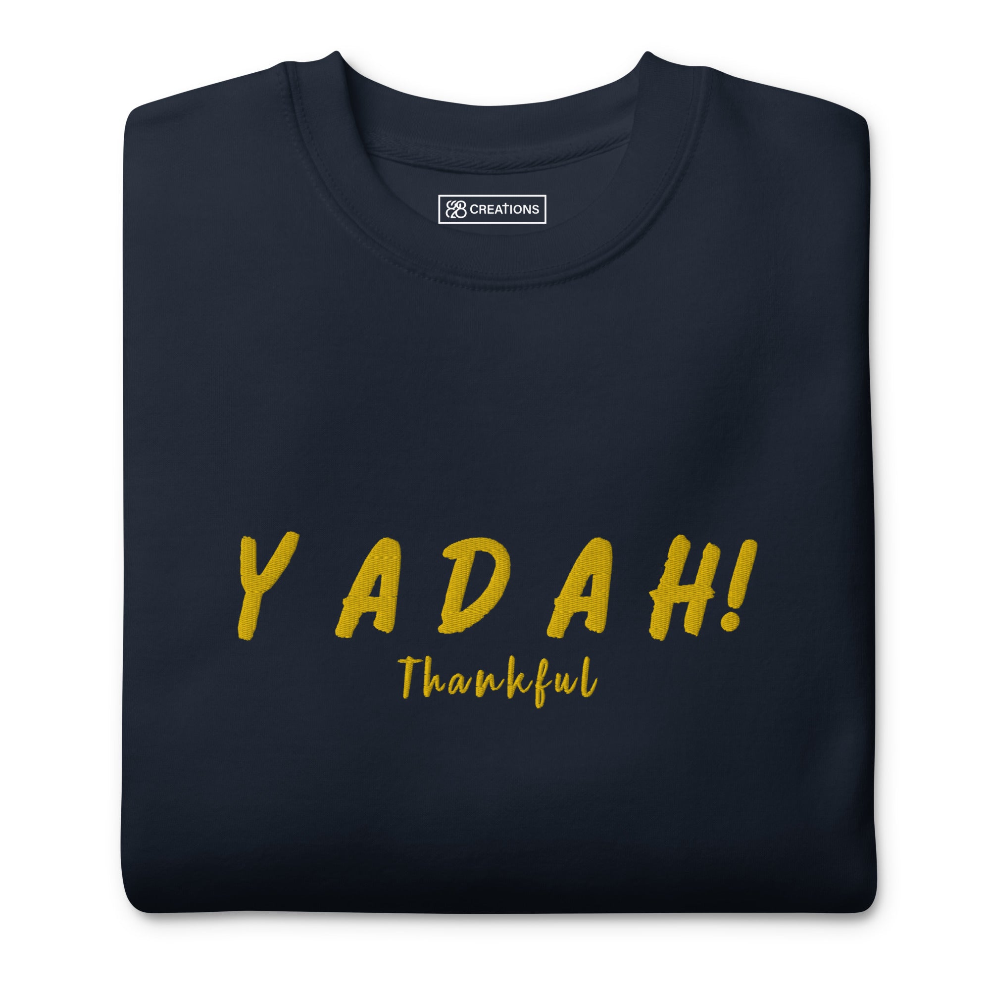 Yadah Gold and Pink Embroidered Crew Neck Sweatshirt