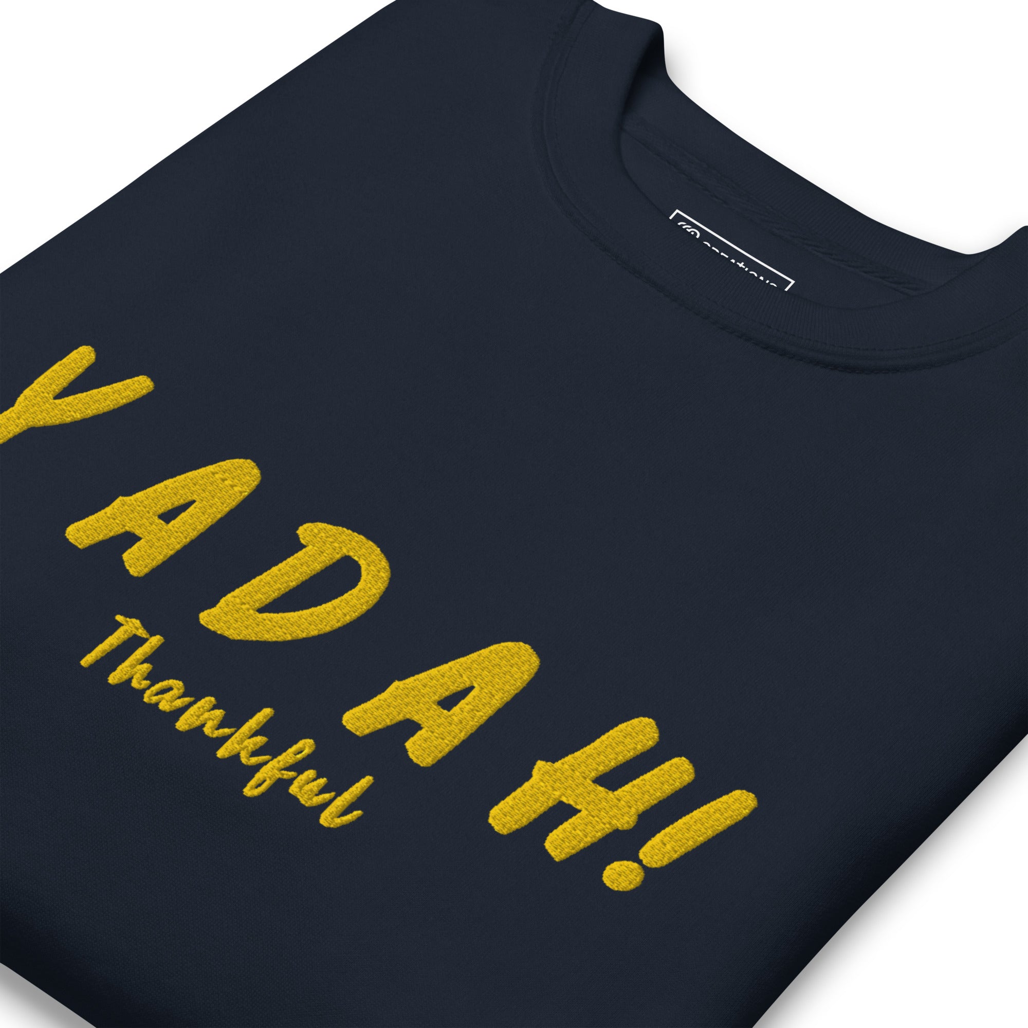 Yadah Gold and Pink Embroidered Crew Neck Sweatshirt