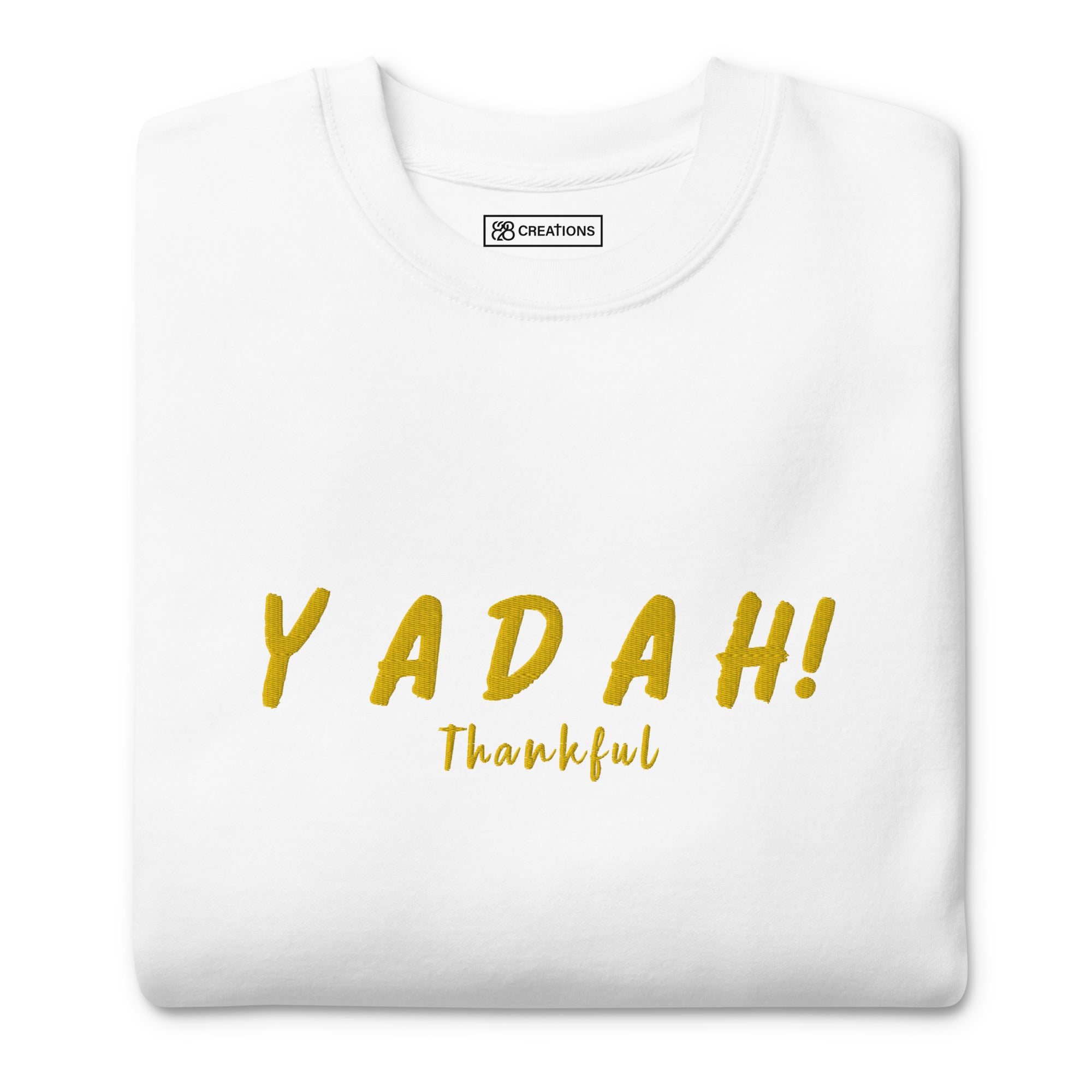 Yadah Gold and Pink Embroidered Crew Neck Sweatshirt