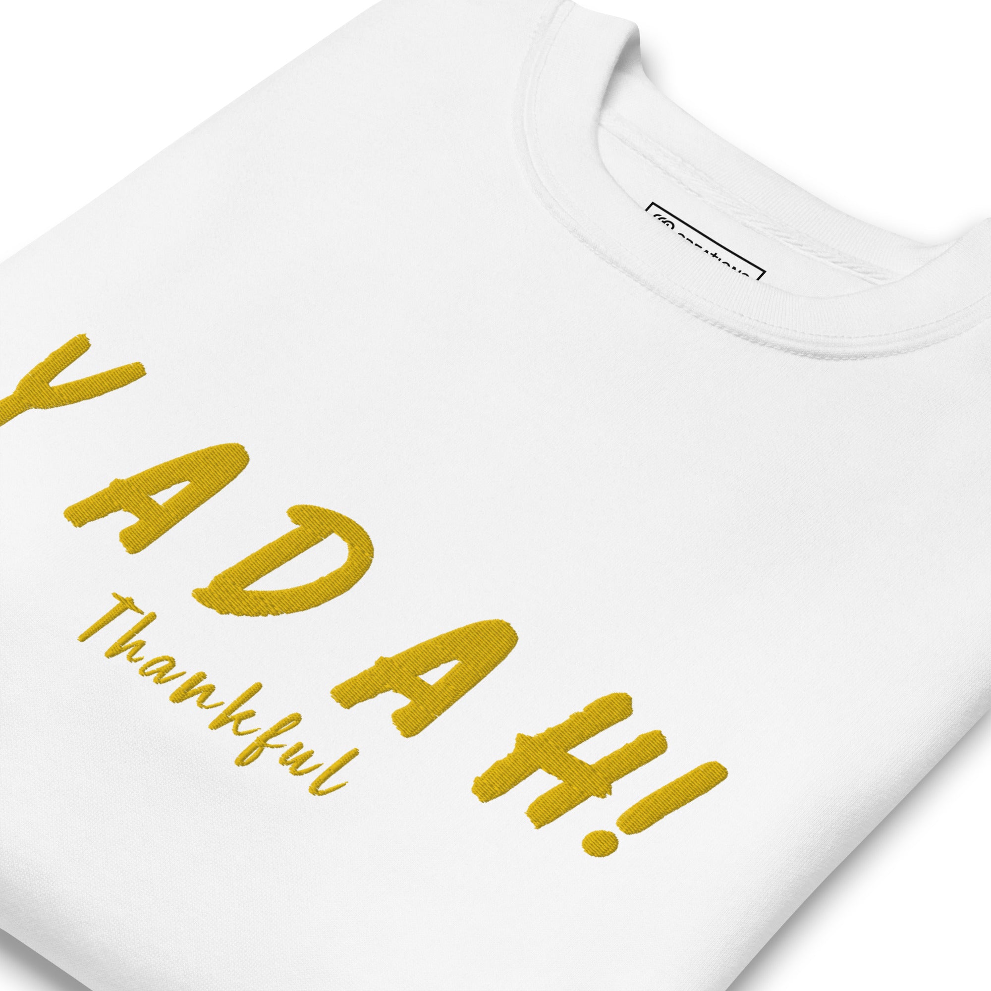 Yadah Gold and Pink Embroidered Crew Neck Sweatshirt